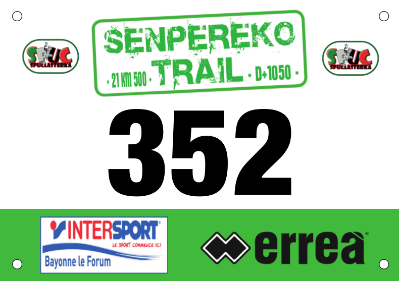 SENPEREKO TRAIL 2016 Dossards